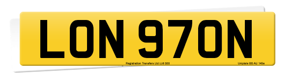 Registration number LON 970N